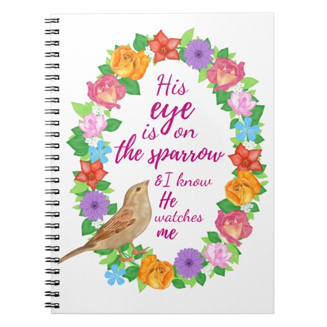 Sparrow Prayer Journal Church oder Sermon Notebook Notizblock (Vorderseite)