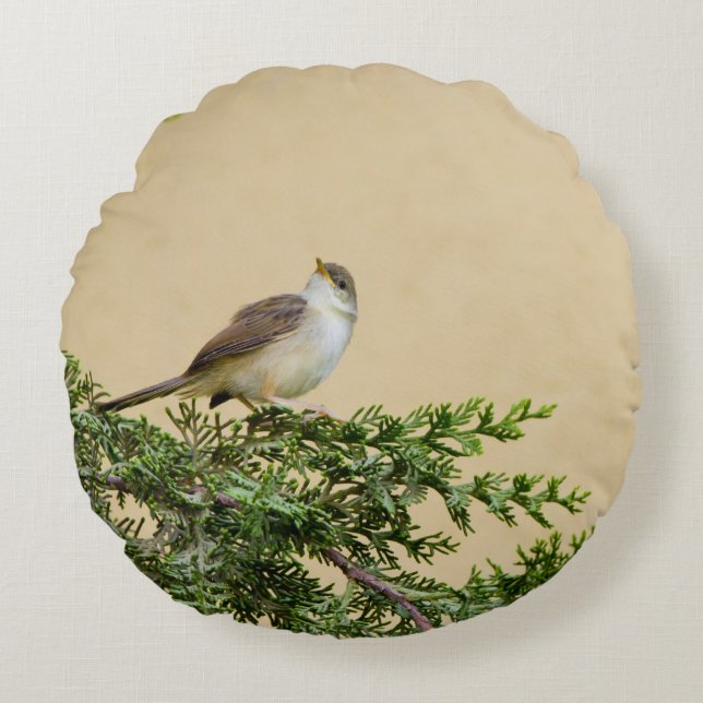 Sparrow Rundes Kissen (Vorderseite)