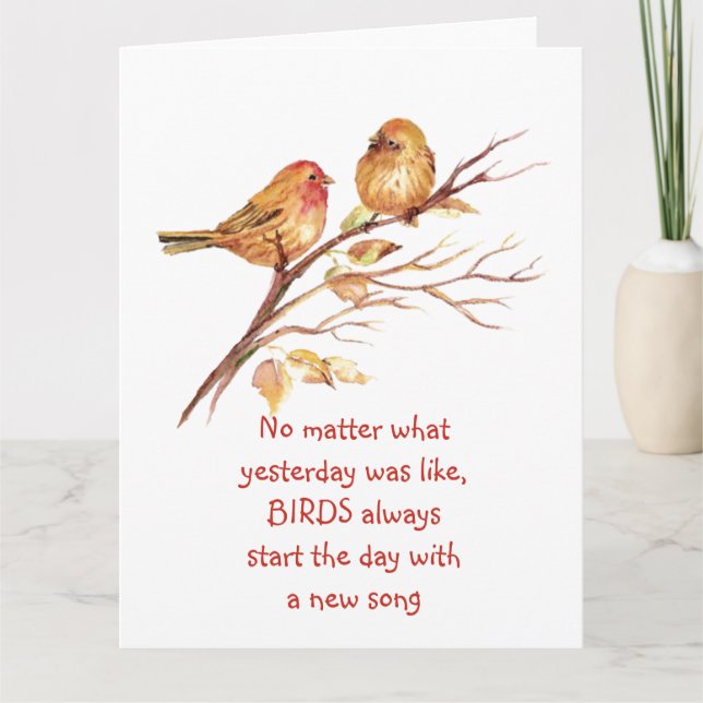 Sparrow-Vogel-Inspirationskarte Karte (Vorderseite)