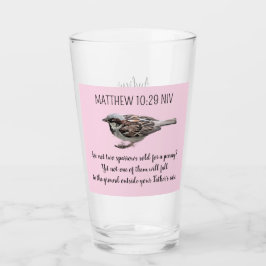 Sparrow-Vogel zerquetscht Ihre Karten Bibel Verse  Glas