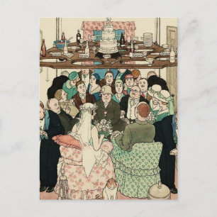 „Sparsame Raumnutzung“ von W Heath Robinson Postkarte
