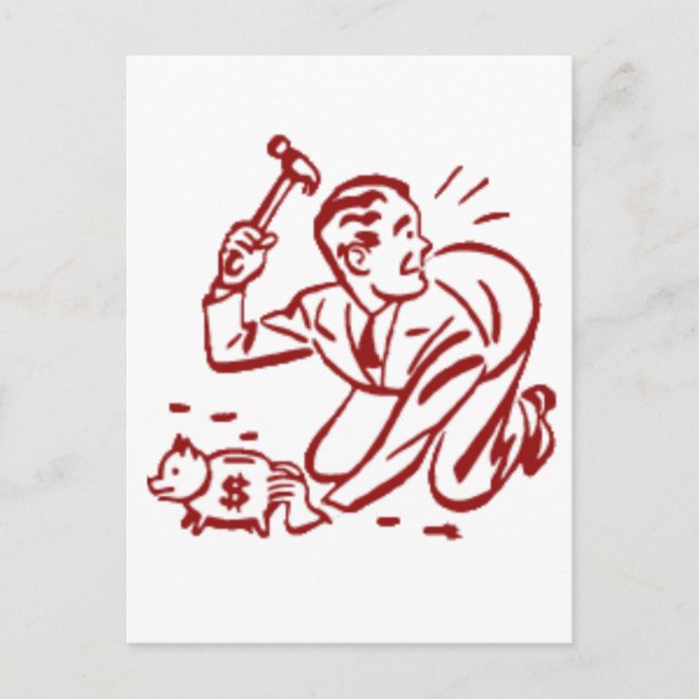 Sparschwein Postkarte (Vorderseite)