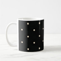 Sparse Polka Dots auf schwarz