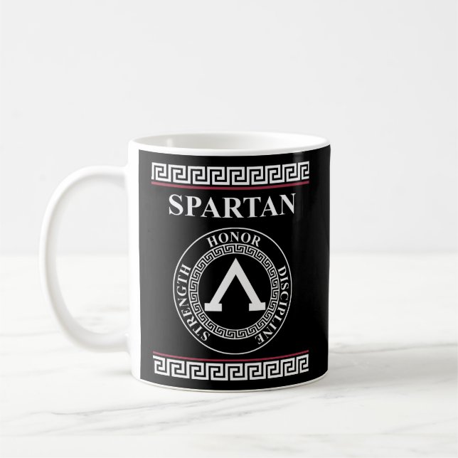 Sparta-Altgriechisch-Symbol Kaffeetasse (Links)