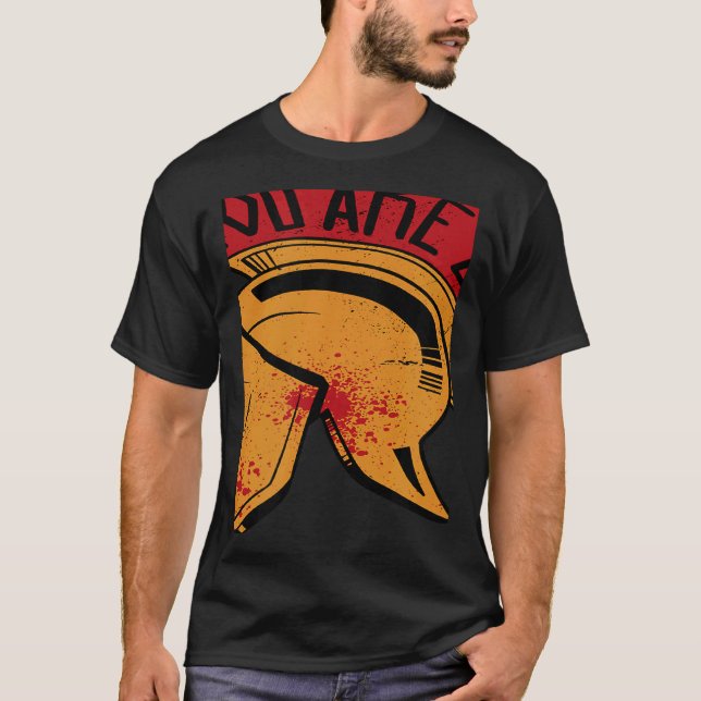 Sparta Helmet You Are Unstoppable Fitness Motivati T-Shirt (Vorderseite)