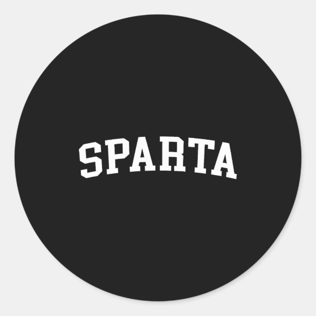 Sparta  runder aufkleber (Vorderseite)