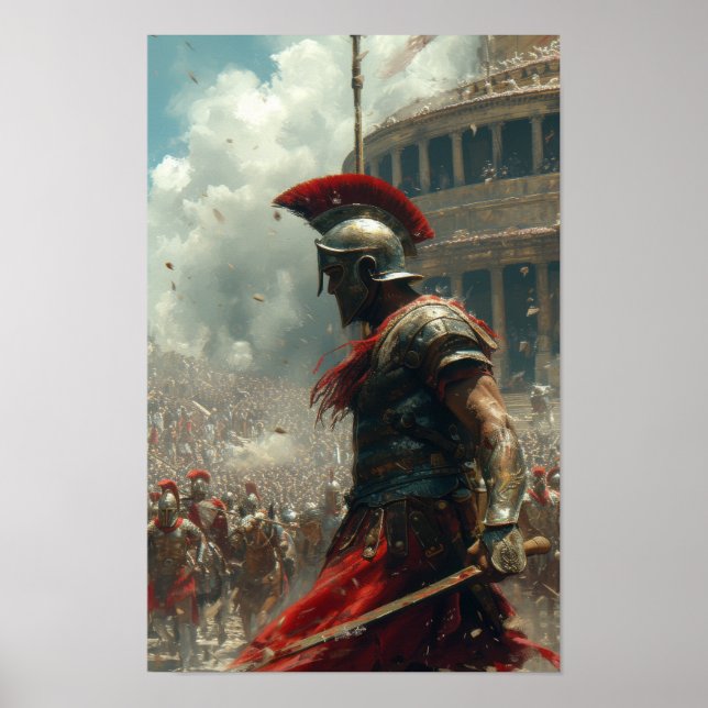Spartacus Fighting - Legendary Gladiator Poster (Vorne)