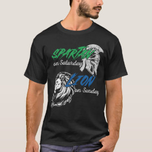 Spartan am Samstag Löwe am Sonntag Lustig Vintage T-Shirt