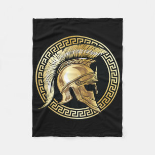 Spartan Helmet Gold Gladiator Sparta Griechisches Fleecedecke