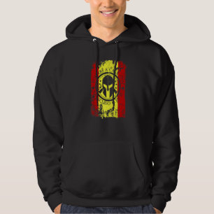 Spartan Helmet Spain Flag Sparta Hoodie