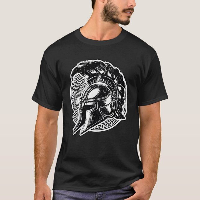 Spartan Helmet Warrior Gladiator Workout 300 Gym F T-Shirt (Vorderseite)