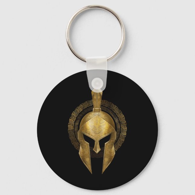 Spartan Helmet Warrior Gold Gladiator Sparta Griec Schlüsselanhänger (Vorderseite)