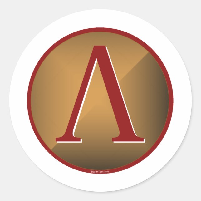 Spartan Lambda Shield Runder Aufkleber (Vorderseite)