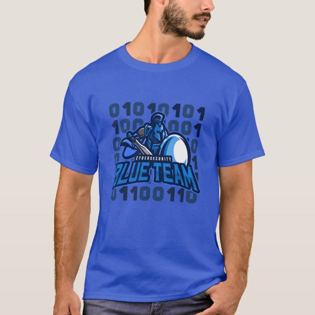 Spartan Matrix für Cybersecurity Blue Team T-Shirt (Vorderseite)
