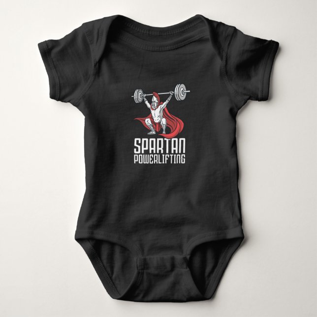 SPARTAN POWERLIFTING BABY STRAMPLER (Vorderseite)