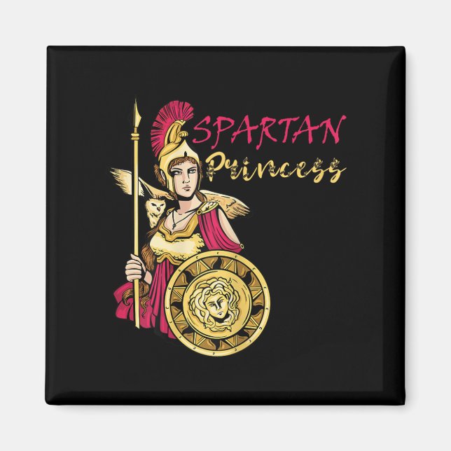 Spartan Princess Sparta Warrior Gladiator Soldier Magnet (Vorne)