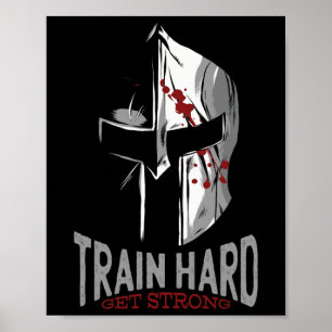 Spartan Sparta Helmet Gym Motivation Gift Poster