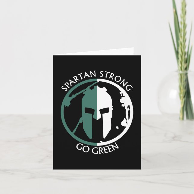 Spartan Strong Go Green Spartan-Krieger Karte (Vorderseite)