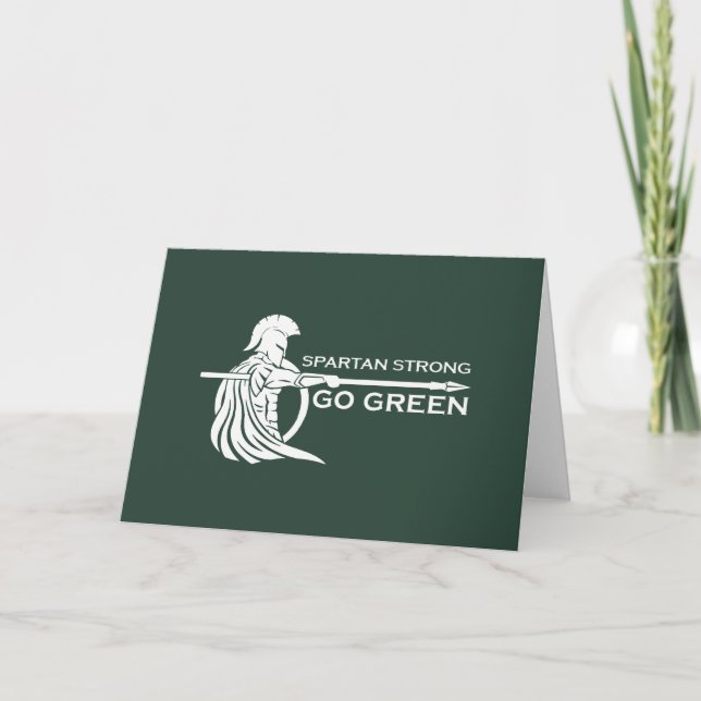 Spartan Strong Go Green Spartan Warriors Karte (Vorderseite)