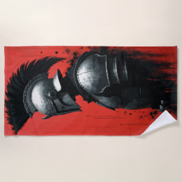 Spartan Warrior Helmet Art Strandtuch