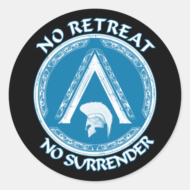 Spartan Warrior und Lambda-Symbol-Sticker Runder Aufkleber (Vorderseite)