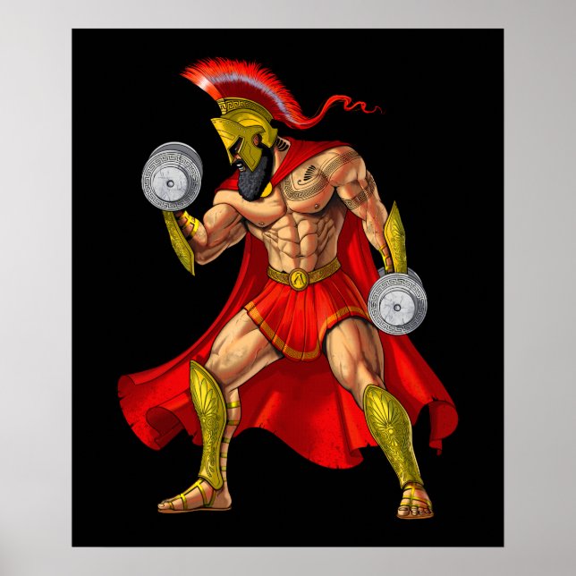 Spartan Warrior Weightlifting Poster (Vorne)