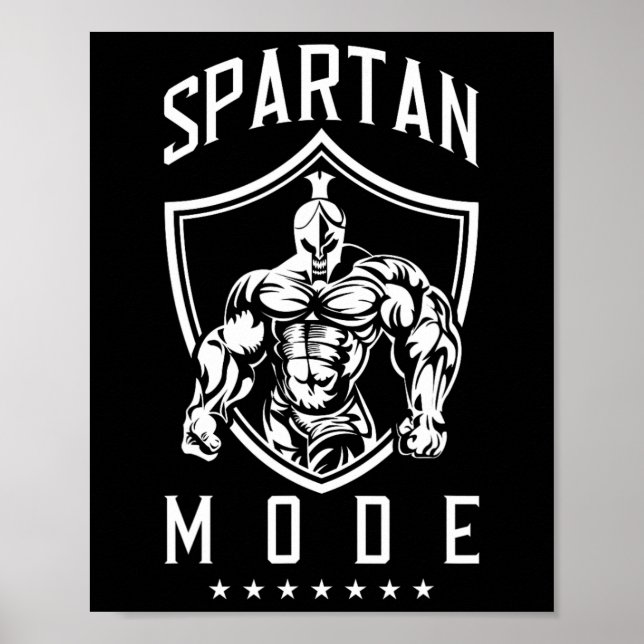 Spartan Workout Mode Fitness Gym Sparta Poster (Vorne)