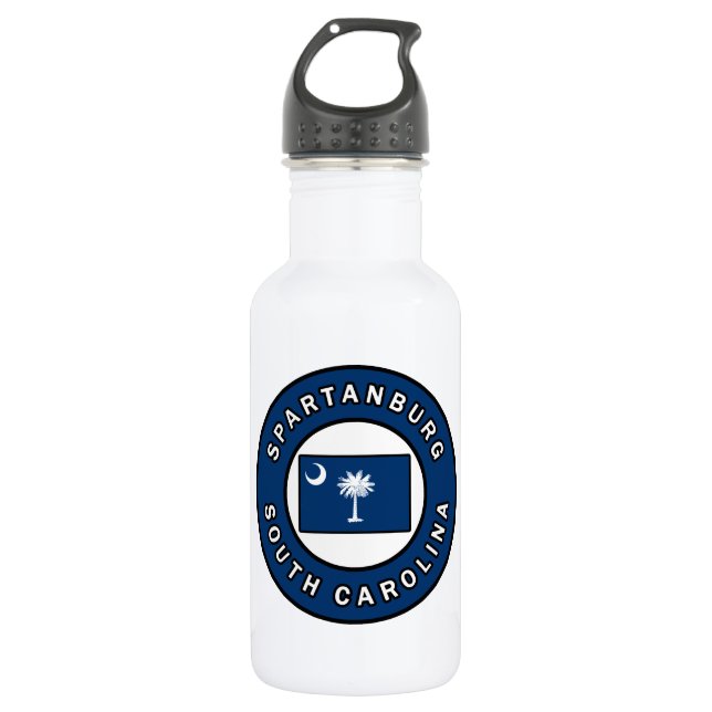 Spartanburg South Carolina Edelstahlflasche (Vorderseite)