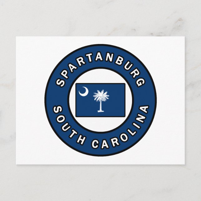 Spartanburg South Carolina Postkarte (Vorderseite)