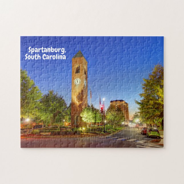 Spartanburg, South Carolina Uhrturm (Horizontal)