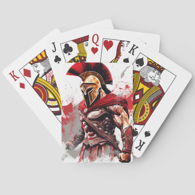 Spartaner Geist: Furchtloser Krieger Spielkarten (Rückseite)