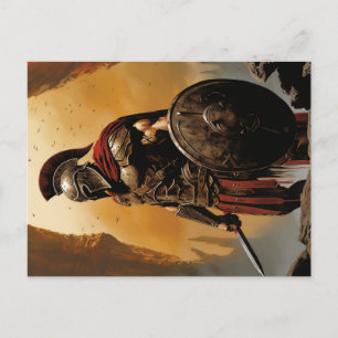 Spartaner Krieger Postkarte