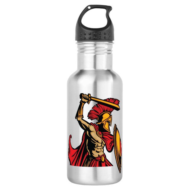 Spartanische Kriegers-Wasser-Flasche Trinkflasche (Vorderseite)