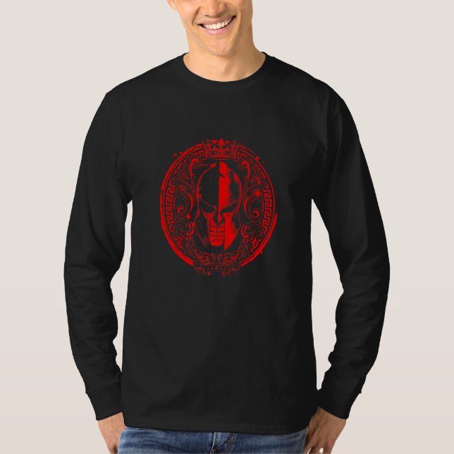 Spartanischer Helm Griechischer Gladiator Workout  T-Shirt (Vorderseite)