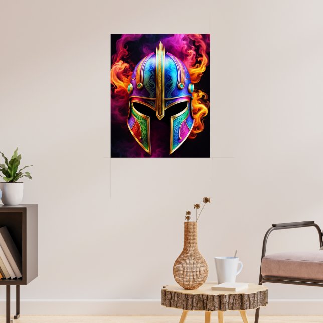 Spartanischer Helm Poster (Wohnzimmer 3)
