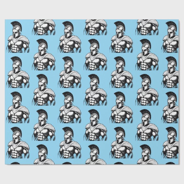 spartanischer Krieger Geschenkpapier (Flach)