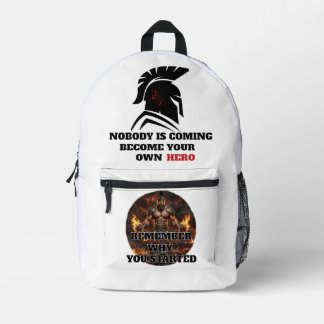Spartanischer Krieger-Gym-Motivation Bedruckter Rucksack