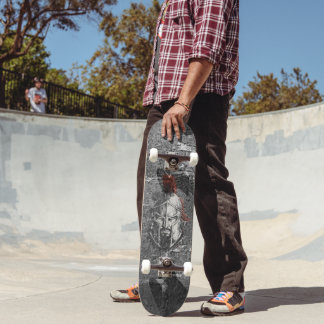 Spartanischer Kriegerhelm Stein Art Skateboard