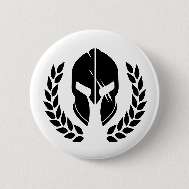 Spartanischer Sturzhelm Button (Vorderseite)