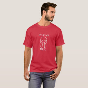Spartanischer Verbrecher - der grundlegende dunkle T-Shirt