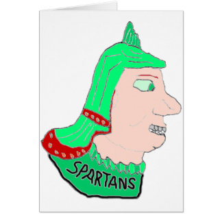 Spartanisches Hauptlogo grün/Rot/Pfirsich
