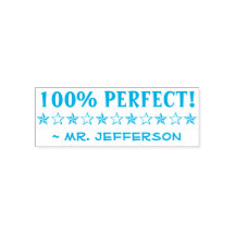 Spaß "100% PERFEKT!" Erzieherin Rubber Briefmarke