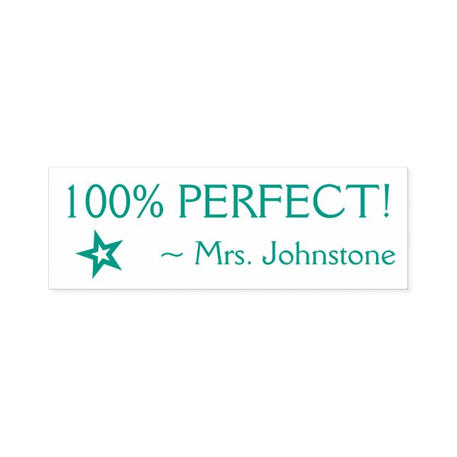 Spaß "100% PERFEKT!" Erzieherin Rubber Briefmarke Permastempel (Design)