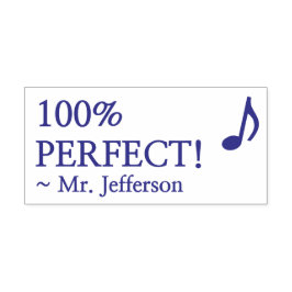 Spaß "100% PERFEKT!" + Name des Autors Permastempel