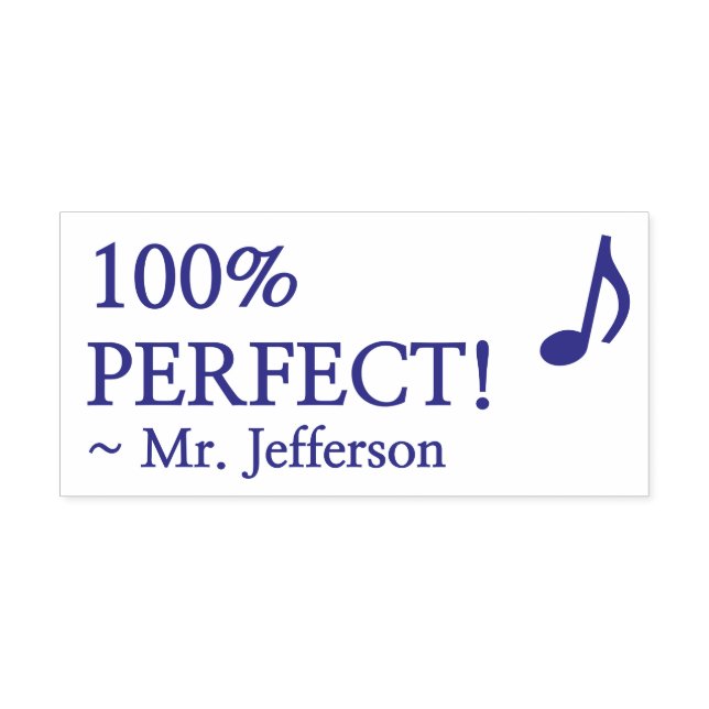 Spaß "100% PERFEKT!" + Name des Autors Permastempel (Design)