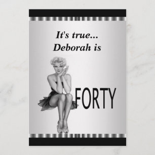 Spaß 40. Geburtstagsfeier Party Einladung