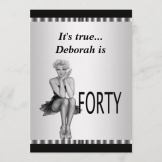 Spaß 40. Geburtstagsfeier Party Einladung