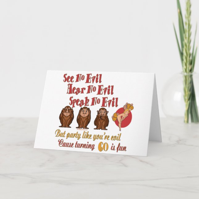 Spaß 60. Geburtstagsgeschenke Karte (Vorderseite)