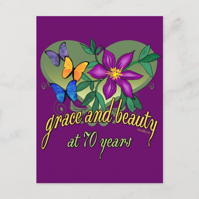 Spaß 70. Geburtstagsgeschenke Postkarte (Vorderseite)