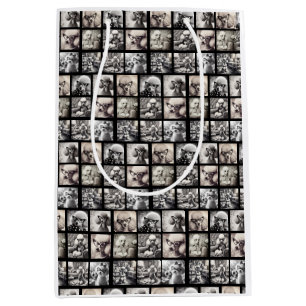 Spaß 9 Foto-Collage-Bilder Geschenkpapier Mittlere Geschenktüte